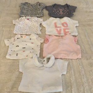 Set of 7 short sleeve onesies!